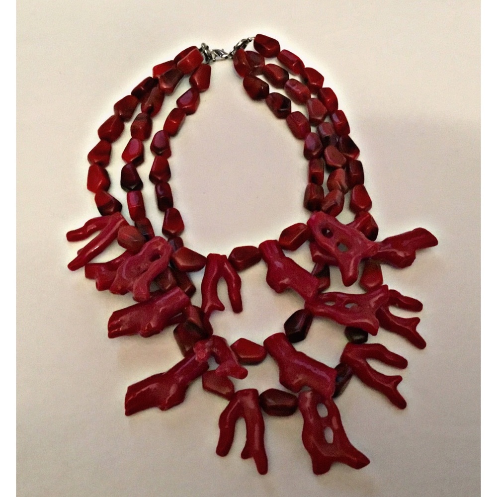 Faux Layered Coral Necklace